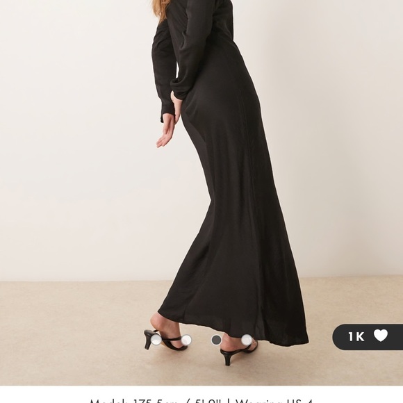 ASOS Black Long Sleeve Dress. - Picture 4 of 6